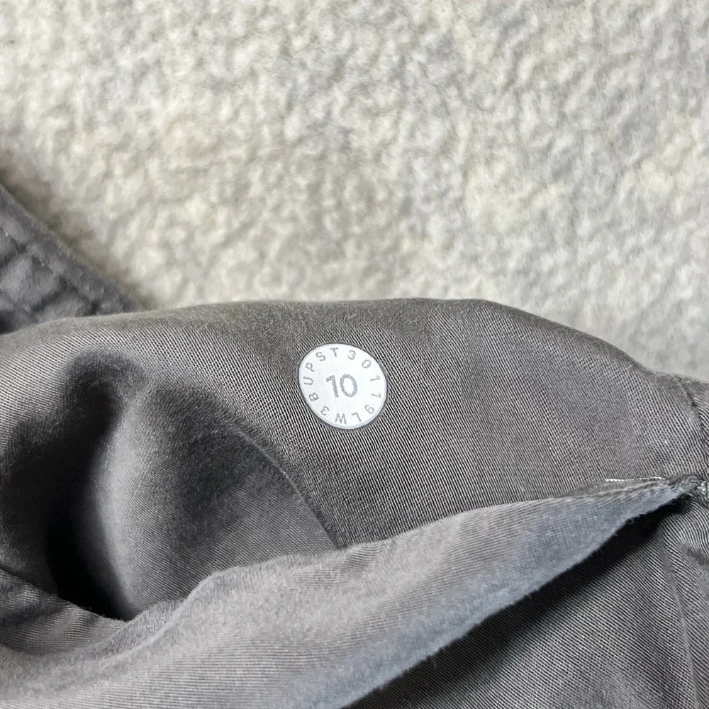 Lululemon Womens Hooded Jacket Gray Longline Lightweight Coat Size 10‎
